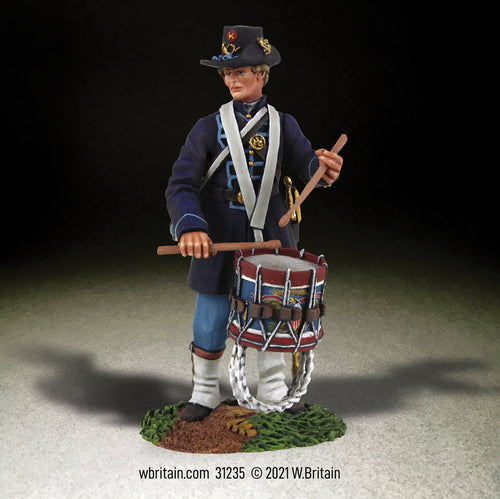 Collectible toy soldier miniature army men figurine Iron Brigade Drummer.