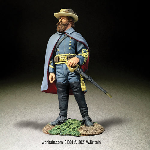 Collectible toy soldier miniature Confederate General J.E.B. Stuart.