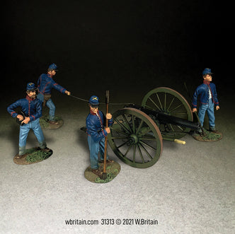 Collectible toy soldier miniature Artillery Firing 10-Pound Parrott Gun.