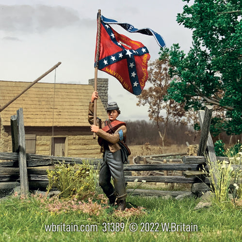 Confederate Flagbearer 5th Texas Flag