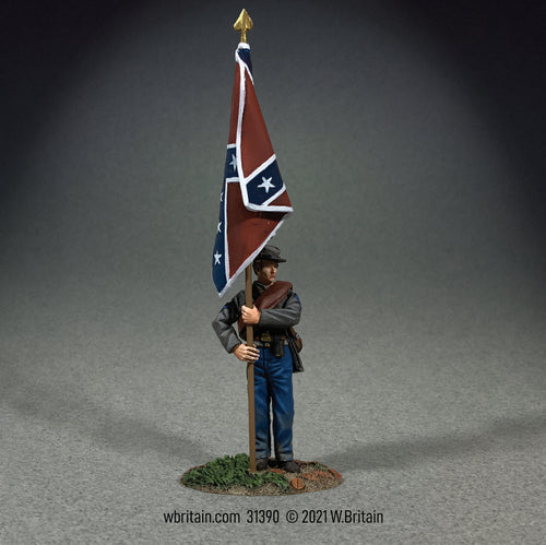 Collectible toy soldier miniature Confederate Army of North Virginia Flag at Rest.