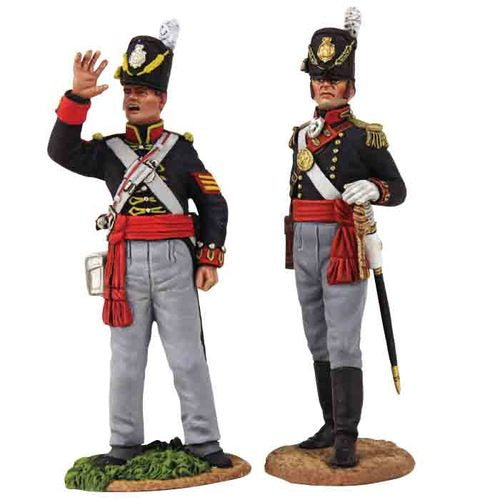 Collectible toy soldier miniature set British Royal Artillery Officer & NCO Signaling.