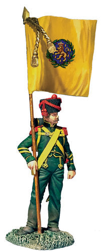 Collectible toy soldier army men Nassau Grenadier with Regimental Colour.