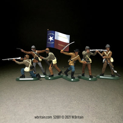 Collectible toy soldier miniature army men Confederate Infantry in Butternut Set No.2.