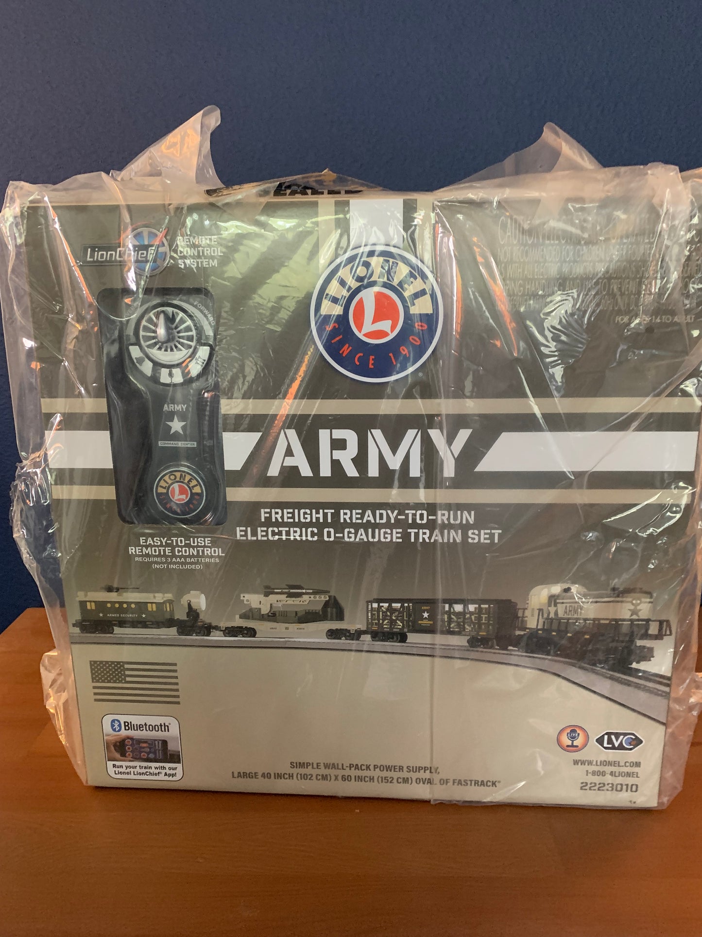 Packaging for Model Train set O scale Lionel Army Freight LionChief.