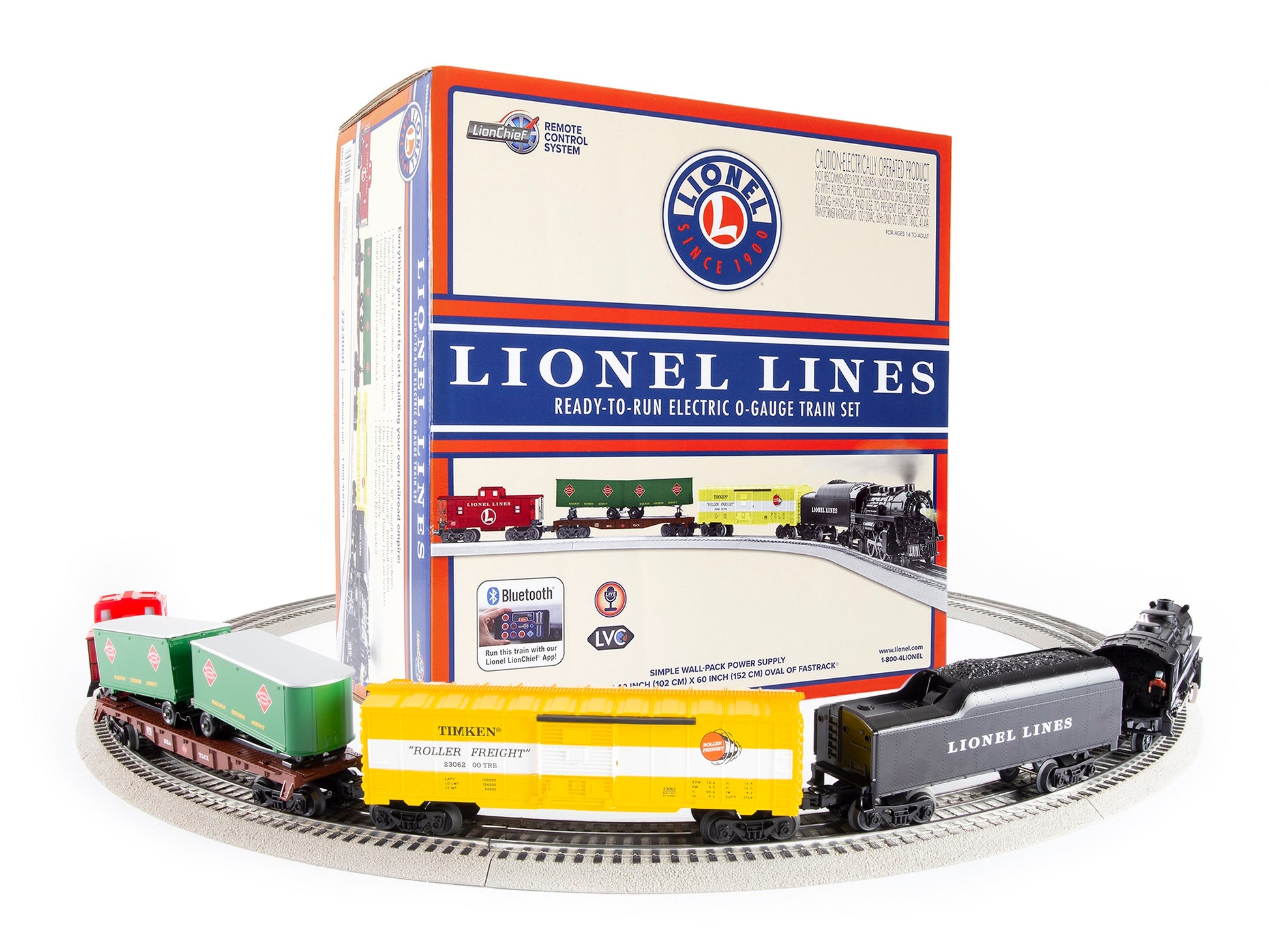 Model Train Set O Scale Lionel Lines Mixed Freight LionChief Bluetooth 5.0.