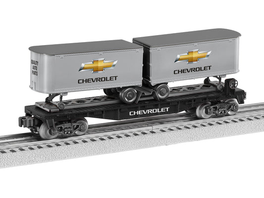 Lionel model train Chevy Flatcar with Piggyback Trailers.