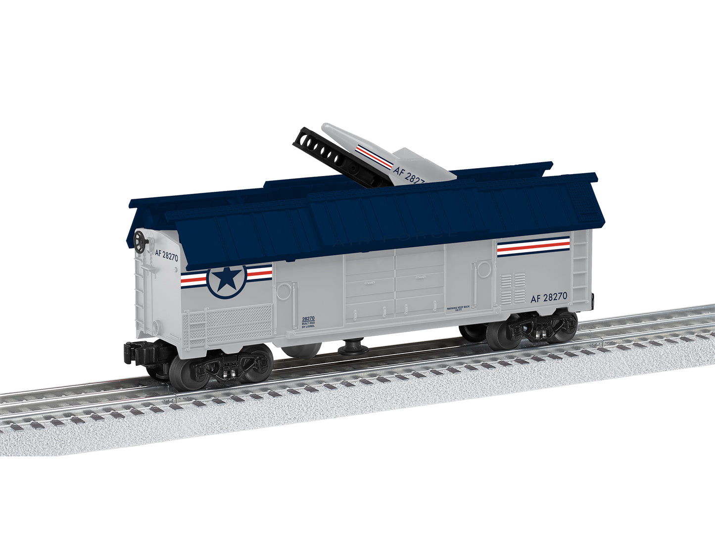Model train set O scale Air Force Minutemen Car. Missile deployed