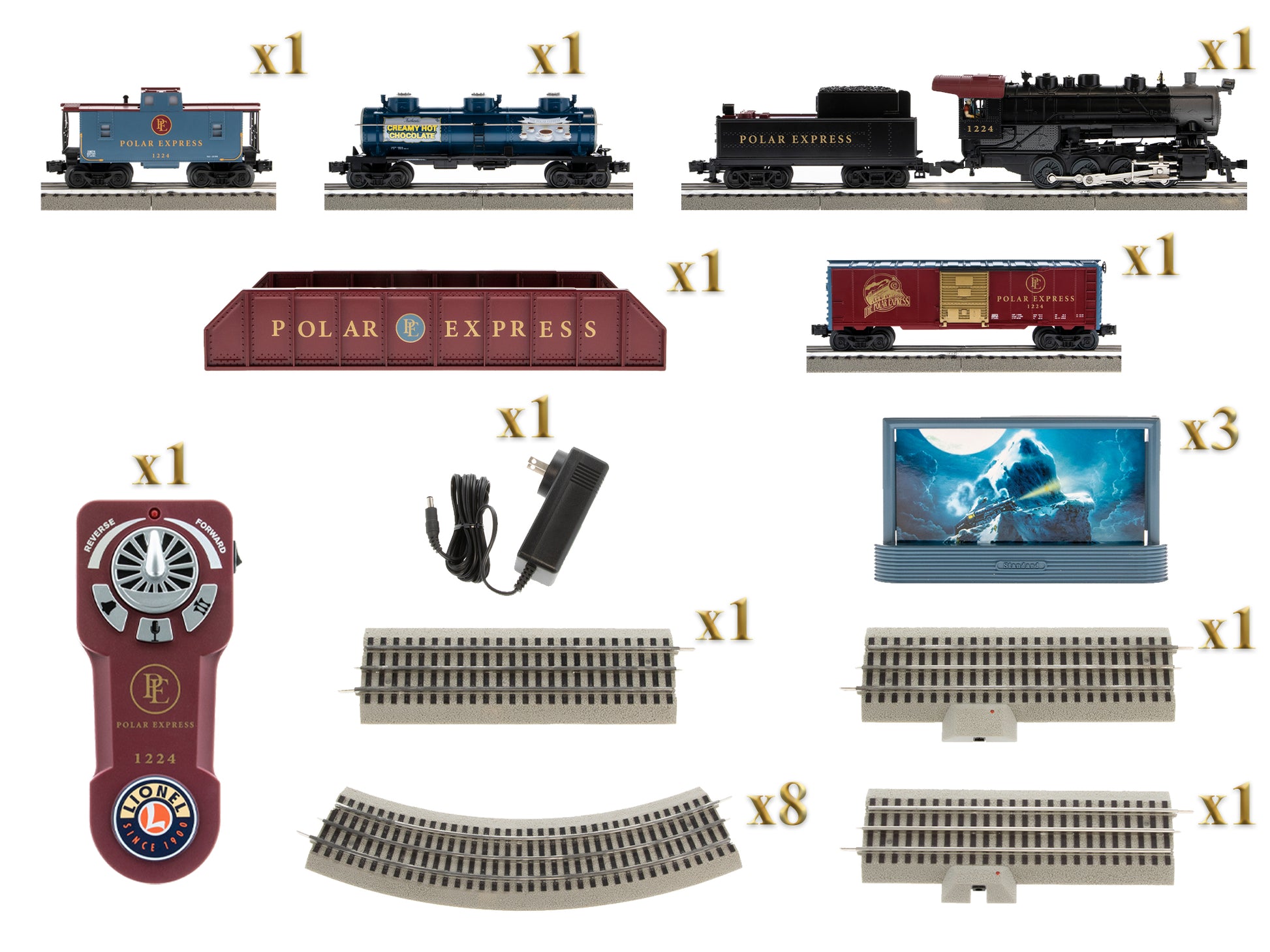 Lionel model train set The Polar Express Freight LionChief. All the parts included.