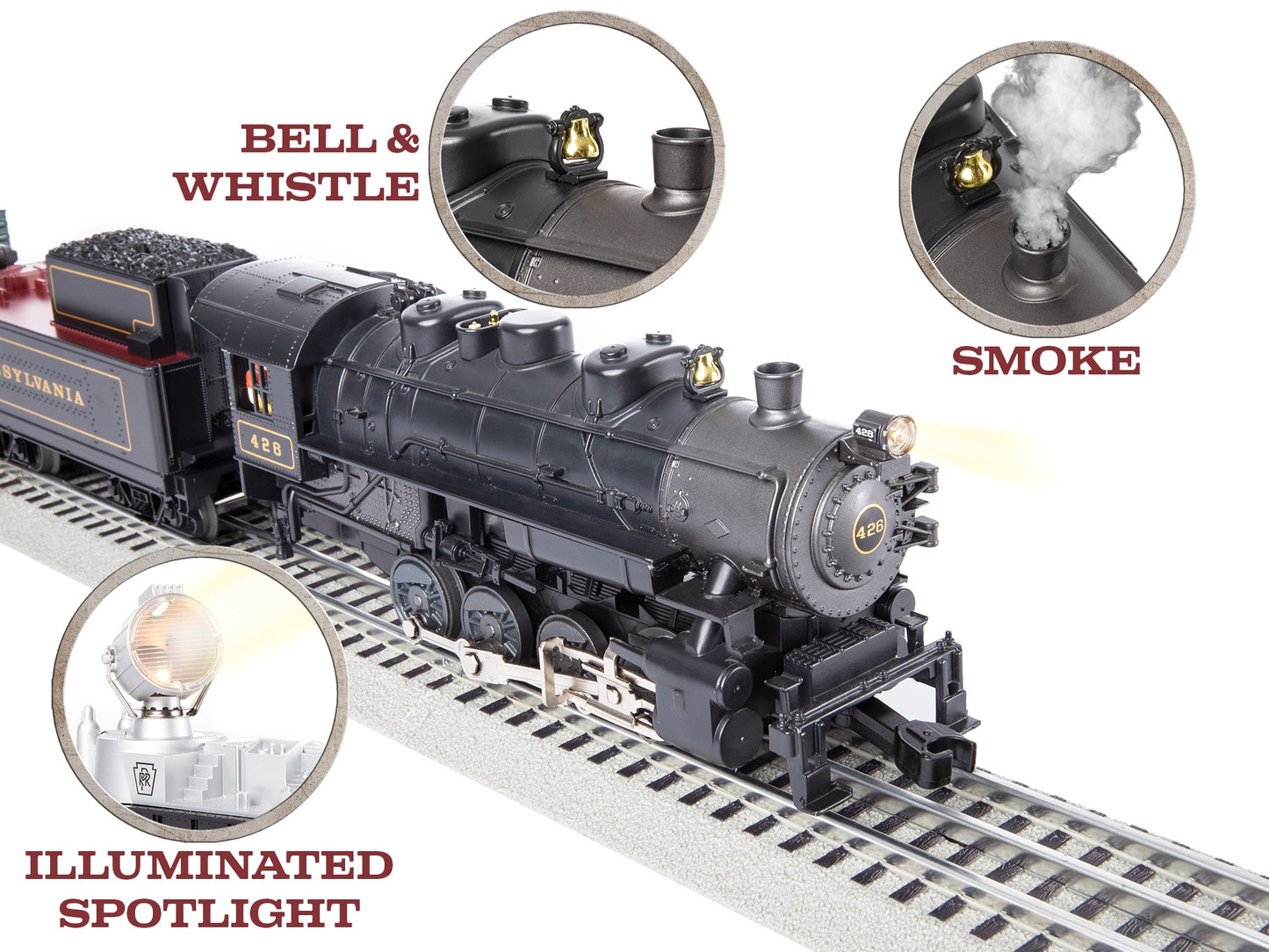 Model train set O scale Lionel Pennsylvania Keystone LionChief. The Locomotive.