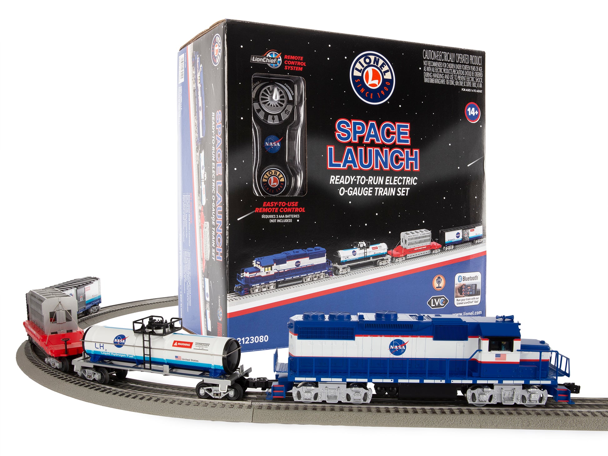 Model train set O Gauge Lionel Space Launch LionChief Freight.