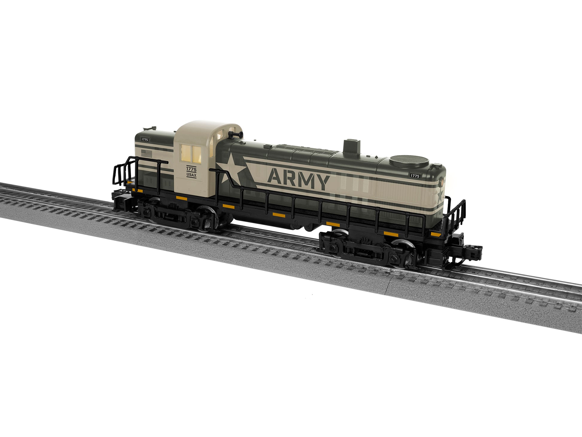 The engine for Model Train set O scale Lionel Army Freight LionChief.