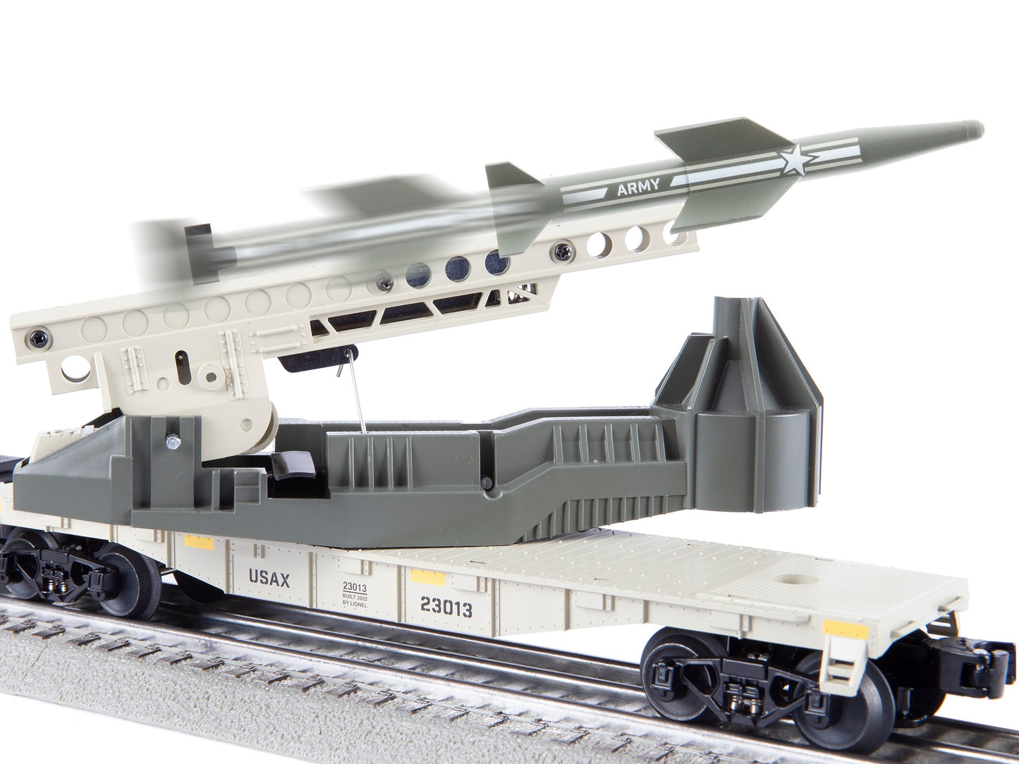 The missile for Model Train set O scale Lionel Army Freight LionChief.