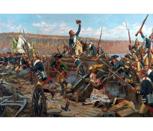Don Troiani wall art print Margaret Corbin Fort Washington. Soldiers advancing.