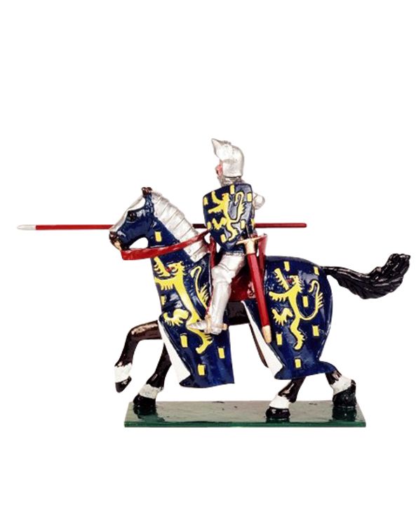 Collectible toy soldier miniature army men Knight on horseback Gautier VI Compte de Brienne.