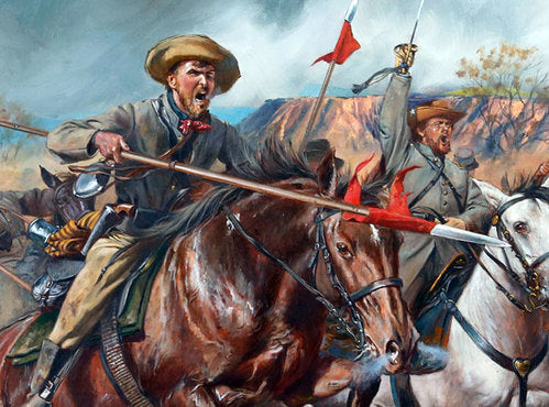 Don Troiani wall art print Charge of the Texas Lancers Valverde Ford. Soldier on horseback.