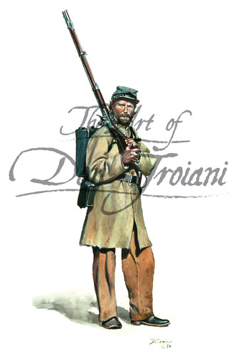 Don Troiani wall art print 19th Tennessee Regiment. Soldier carrying musket.