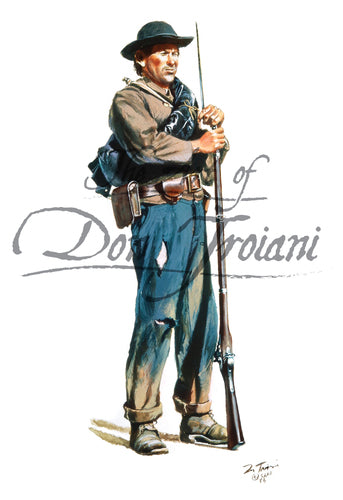 Don Troiani wall art print Confederate Infantryman 1863-65.