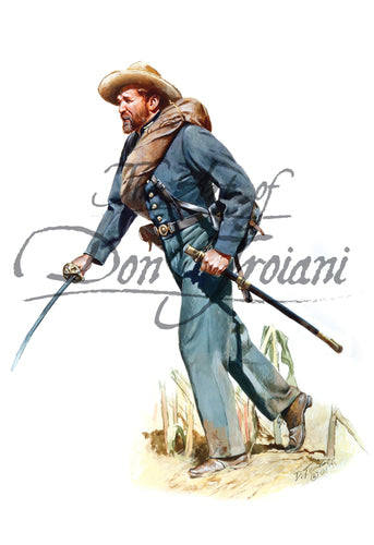 Don Troiani wall art print 53rd Georgia Regiment, July of 1863, fought at Gettysburg.