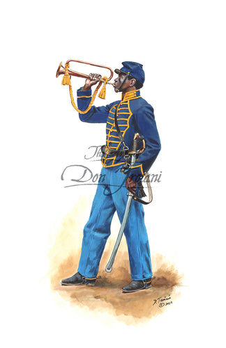 Don Troiani wall art print Trumpeter USCT Cavalry 1864.