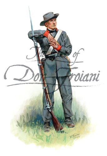 Don Troiani wall art print 3rd Missouri Infantry 1861. Soldier with musket and bayonet.