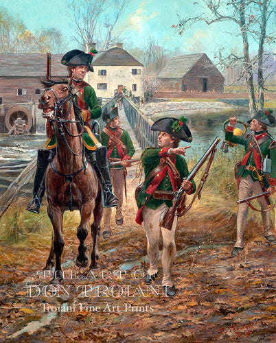 Don Troiani wall art print Hesse-Cassel Corps of Field Jaegers. One soldier on horseback.