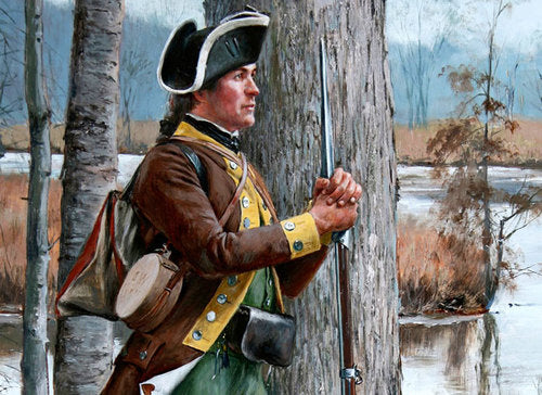 Don Troiani wall art print Sherburne's Additional Continental Regiment. Close up view.