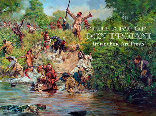 Don Troiani collectible wall art print Ensign Downing's Escape Battle of Wyoming.