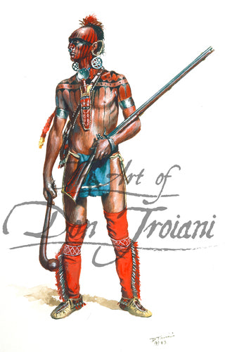 Don Troiani wall art print Shawnee Indian Warrior, 1750-80.