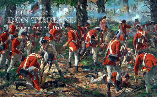 Don Troiani wall art print Freeman's Farm 62 Regiment of Foot. Full view of the battle.