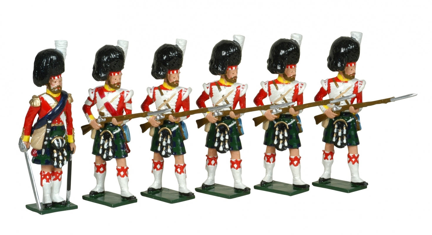Collectible toy soldier miniature set 93rd Highlanders.