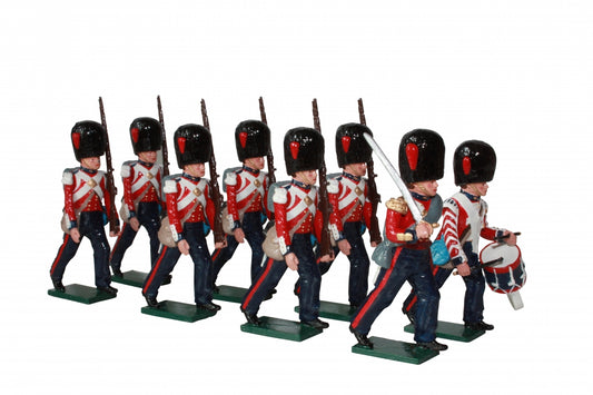 Collectible toy soldier miniature set Coldstream Guards Marching.