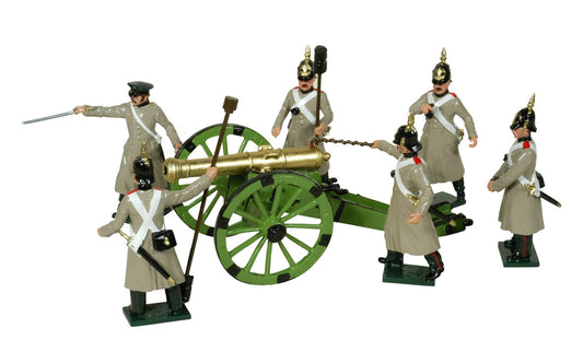 Collectible toy soldier miniature army men Russian Artillery.
