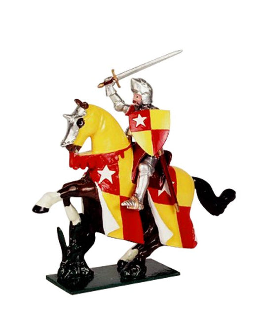 Collectible toy soldier miniature army men Richard de Vere Earl of Oxford. Knight on horseback.