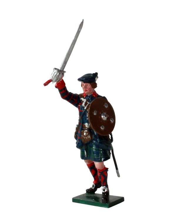 Collectible toy soldier miniature army men Highland Clansman - The Jacobite Rebellion 1745.
