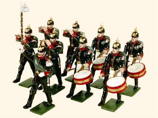 Toy soldier miniature army men Marching Band The Fifes and Drum of the Prussian Line Infantry 1914.
