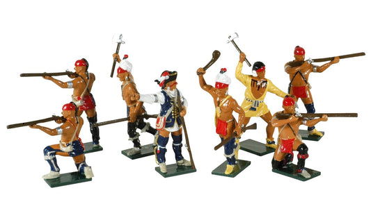 Collectible toy soldier army men American Woodland Indians (French Allies).