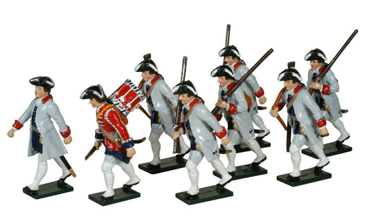 Collectible toy soldier army men set French Infantry La Reine Regiment.