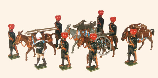 Collectible toy soldier miniature army men Mountain Artillery Battery 1900 (Indian Army)