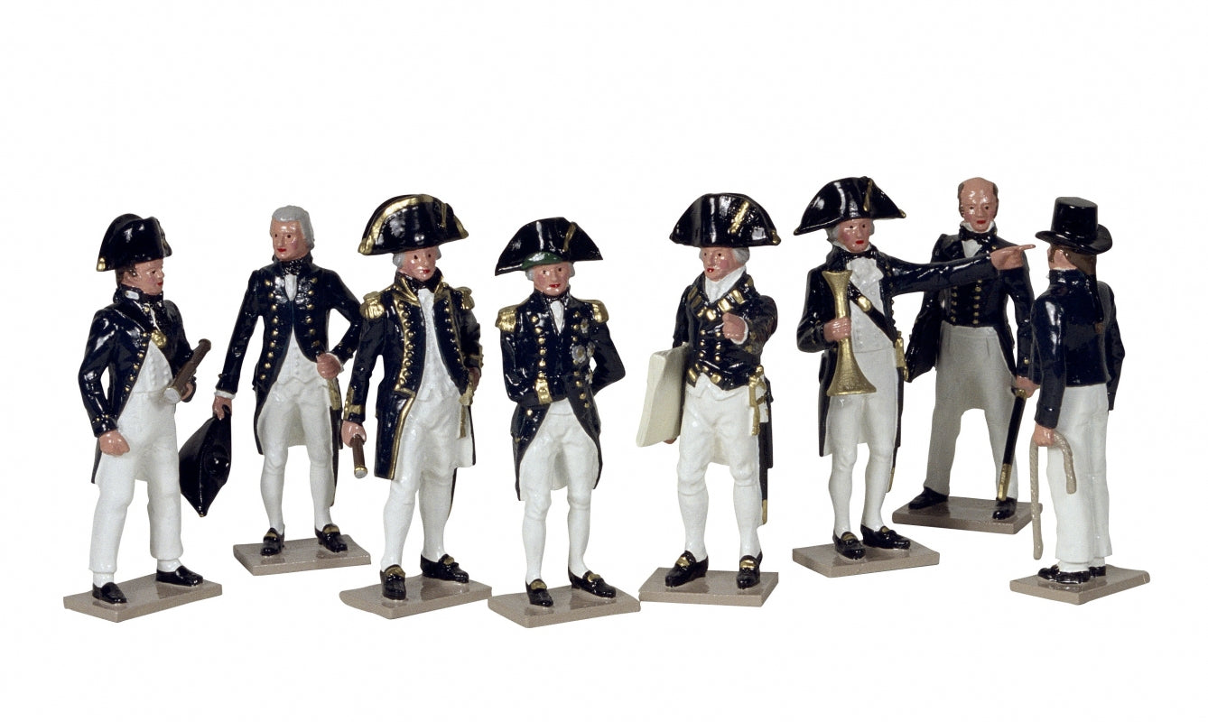 Collectible toy soldier miniature 8 figures of the Royal Navy