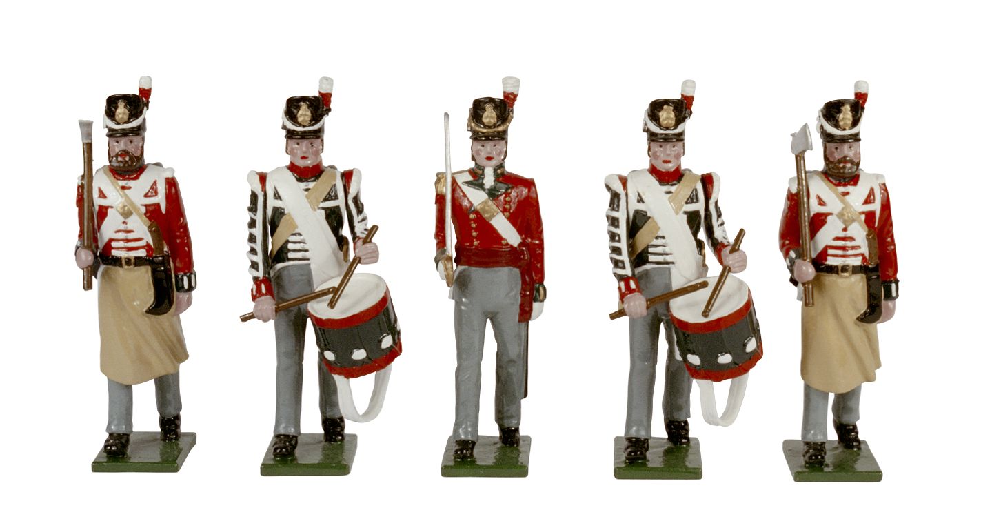 Collectible toy soldier miniature set British Infantry Marching (Napoleonic War).