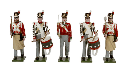 Collectible toy soldier miniature set British Infantry Marching (Napoleonic War).