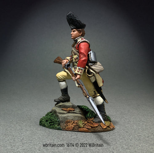 Collectible toy soldier 52nd regiment of foot in red jacket.