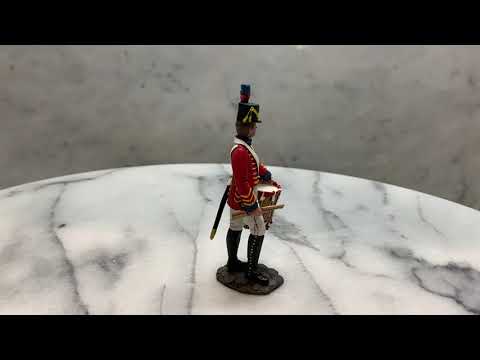 360 degree view of Collectible toy soldier miniature U.S. Marine Drummer 1811 - 18.