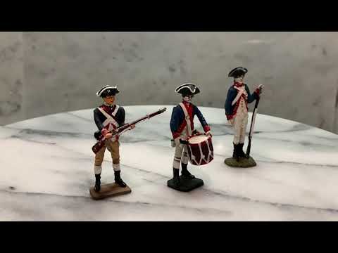 Video of 3 toy soldiers American Revolution