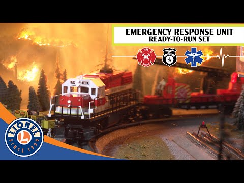 Youtube video Model Train Set O Scale Emergency Response LionChief Bluetooth 5.0.