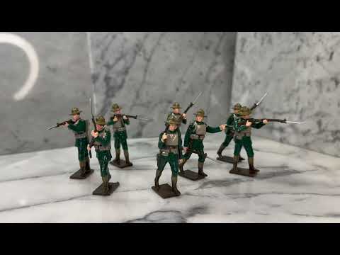 360 view of Toy soldier miniature army men United States Marine Corps 1917.